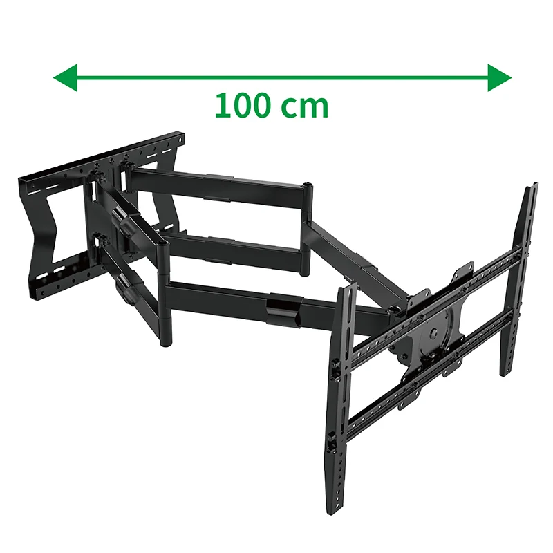 XTRARM Cratos support TV mural orientable et inclinable 45"-110" noir