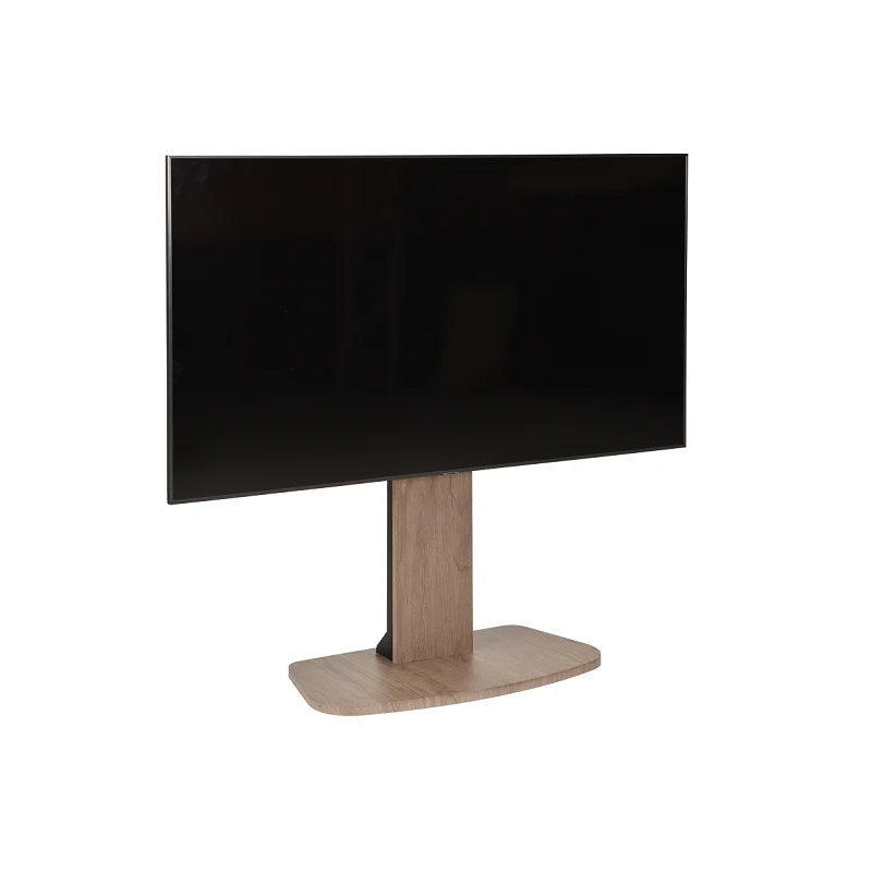 XTRARM Ferro support TV sur pied pivotant 32"-65" motif bois gris
