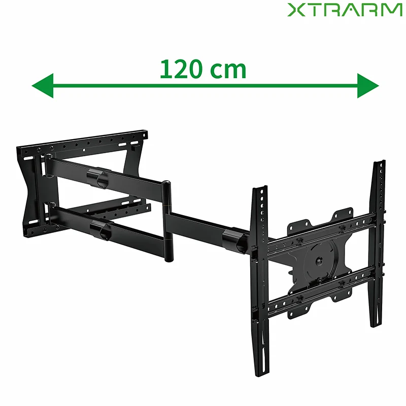XTRARM Ferrom 120 cm Rotate – Support TV mural orientable et inclinable 42"-75" Noir
