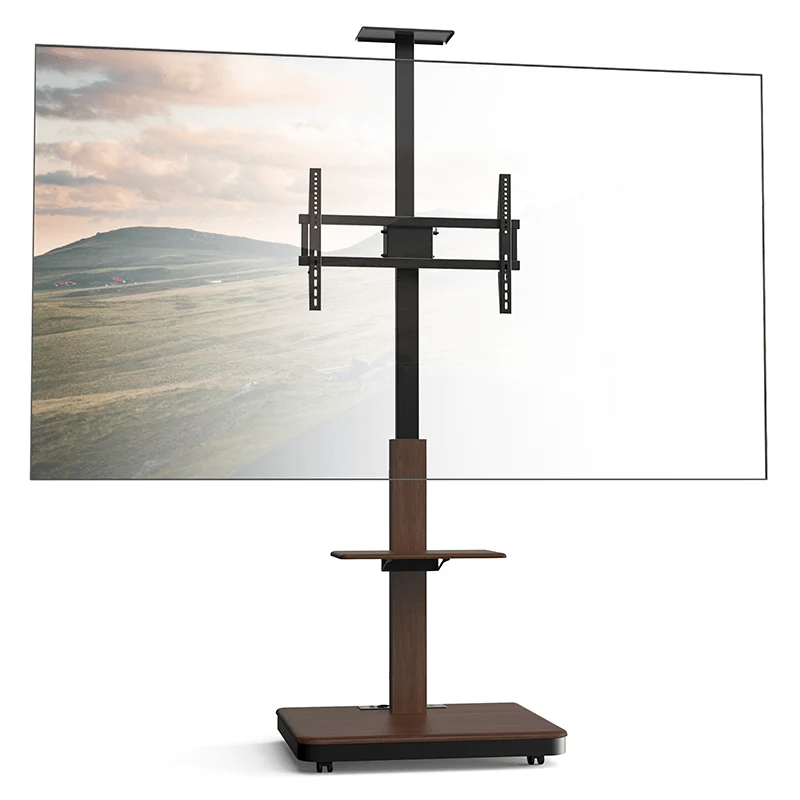 XTRARM Elite - Support TV sur pied inclinable 40"-86" Noir/Noyer